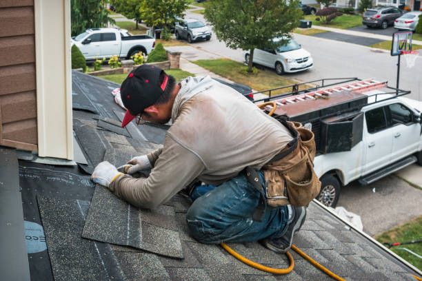 Professional Roofing technician working in Poland, IN